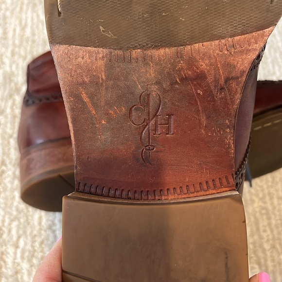 MENS COLE HAAN WINGTIP LEATHER BOOTS SIZE 10 🤎 - Picture 5 of 9